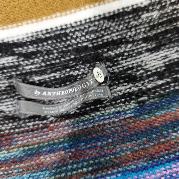 SOLD Anthropologie Maeve Rainbow Striped Knit Tunic Sweater Dress Size M - Picture 9 of 11